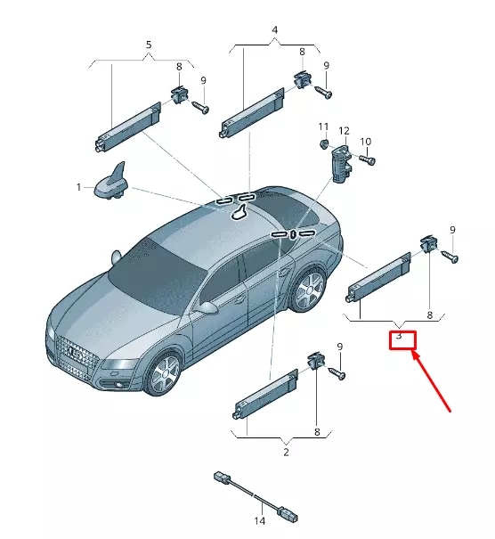 фото №1, Audi a7 sportback 4g left lower антена підсилювач 4g8035225c