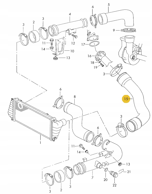 фото №1, Vw lt 28 35 труба шланг інтеркулер оригінальний номер 2d0145856a