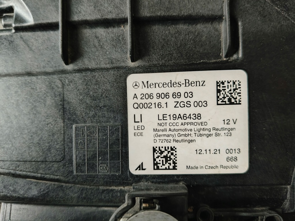 фото №10, Лампа левая mercedes c-klasa w206 21- full led digital light