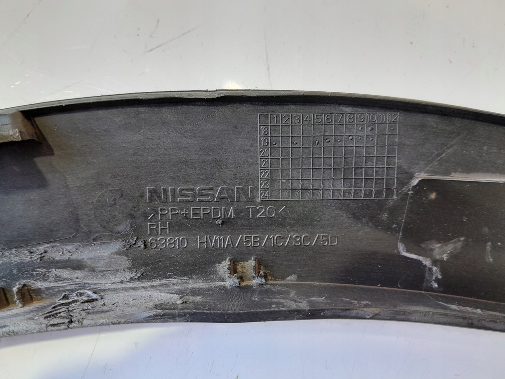 фото №10, Nissan qashqai ii j11 молдинг накладка крила права перед 63810 hv11a