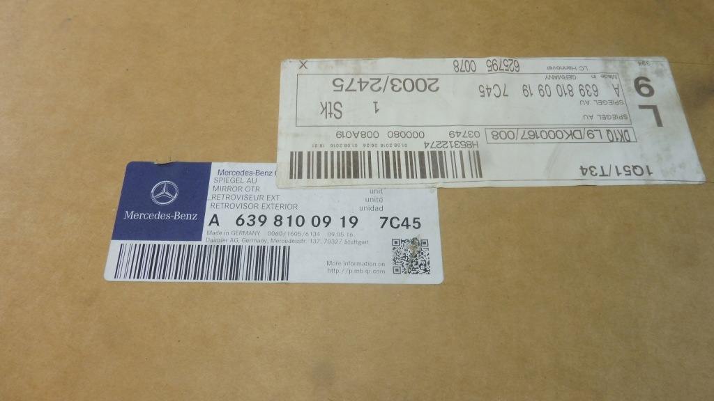 фото №10, Зеркало mercedes vito viano a6398100919 w639