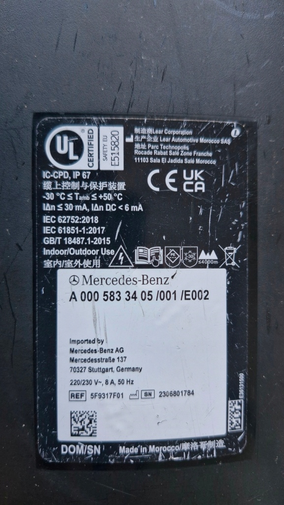 фото №15, Шланг зарядное устройство электрическая кабель mercedes amg gt w290 eqe eqs w465 gwr