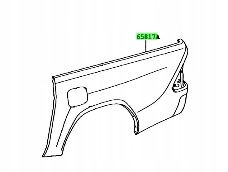 фото №1, Крила задній задня лівий toyota hilux 2015-