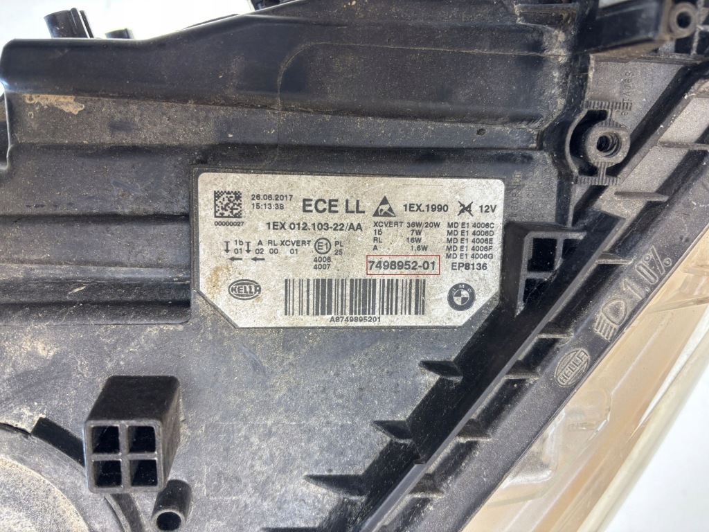 фото №13, Bmw 3 f30 f35 f31 2016 лампа передня