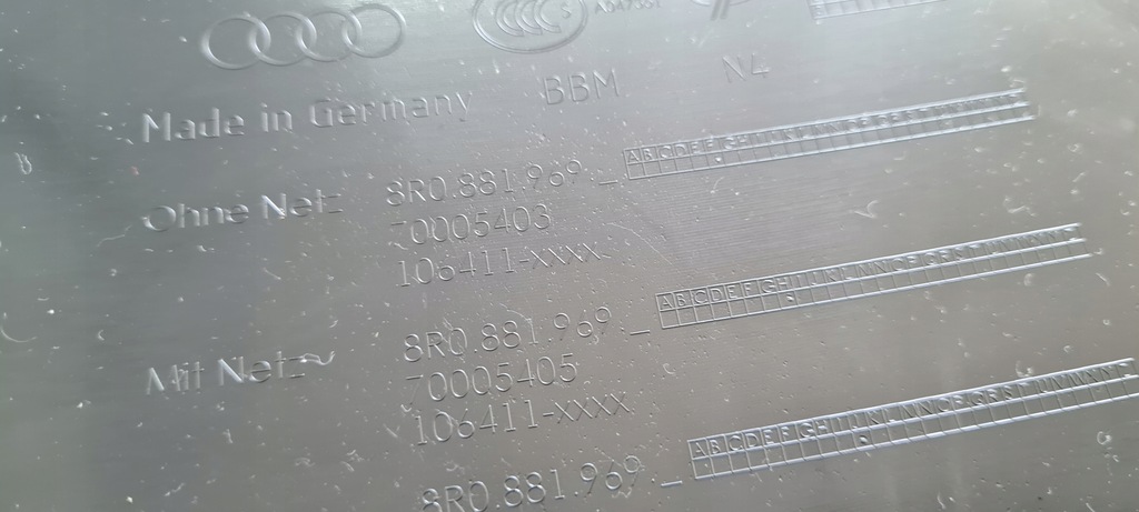 фото №10, A6 c7 4g захист спинка з сітка спинка 8r0881969 a4 b8 a5 a7 4g