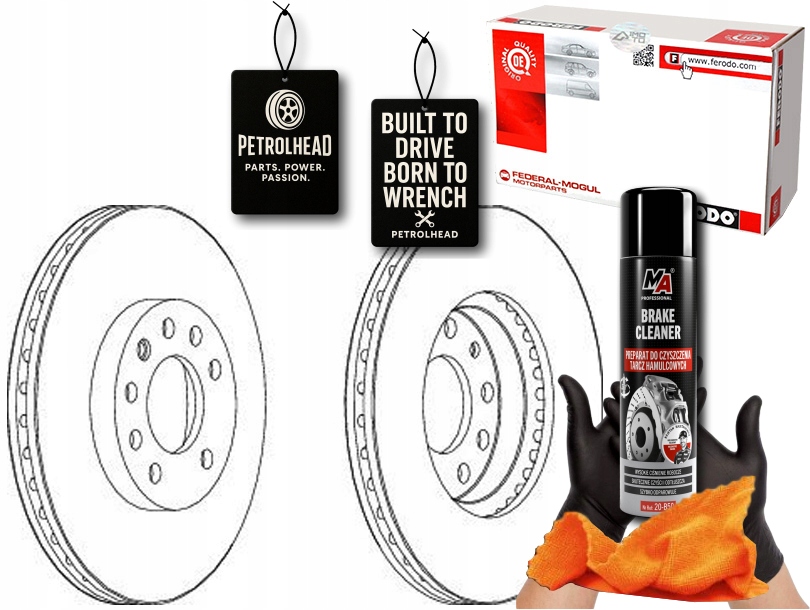 фото №1, Гальмівні диски гальмівні 2szt cadillac bls fiat croma lada #petrolhead pro+ kit2