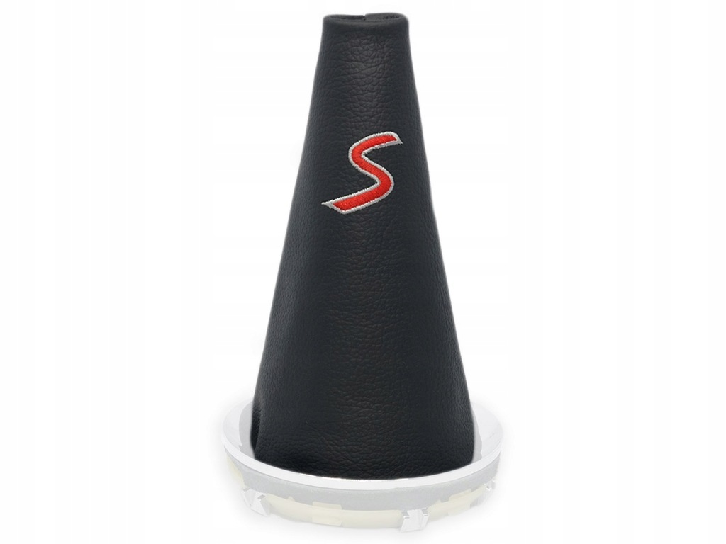 фото №1, Mini cooper s r56 r55 чохол перемикання передач czarna шкіра вишивка s червоний