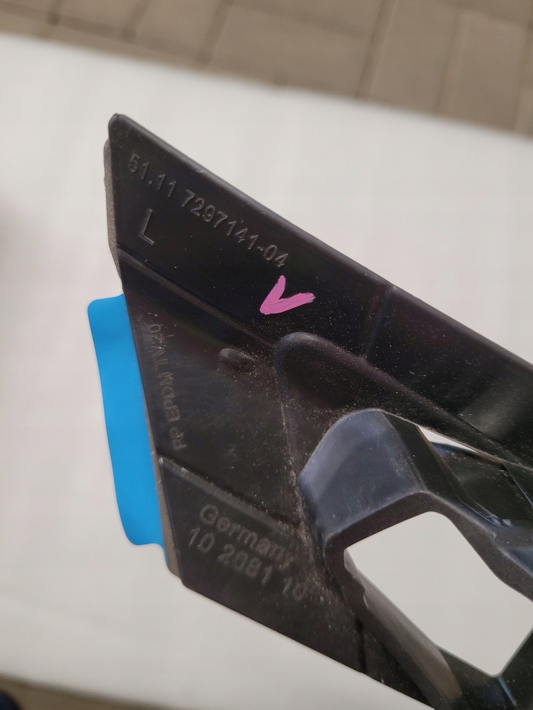 фото №8, Bmw 4 f32 f33 кронштейн кронштейн распылителя левая 7297141 nowe оригинал