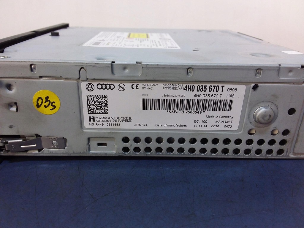 фото №5, Audi a8 d4 lift считыватель навигации mmi 4h0035670t