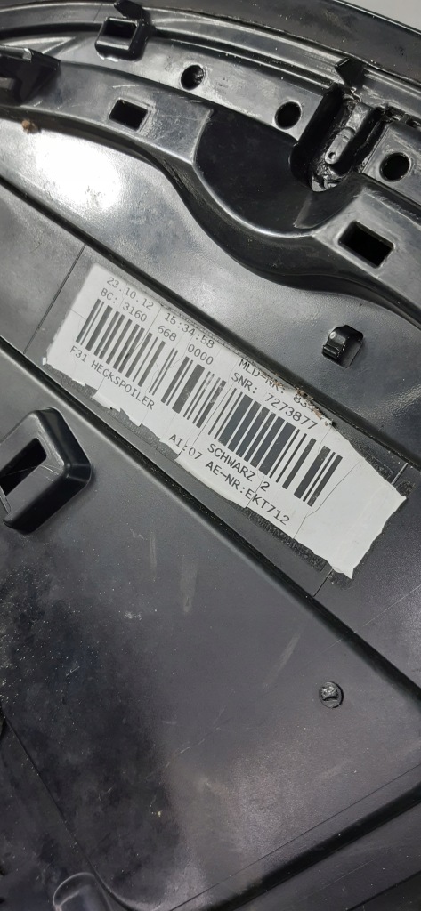 фото №6, Bmw 3 f31 спойлер кришки спойлер кришки багажника 51627263166