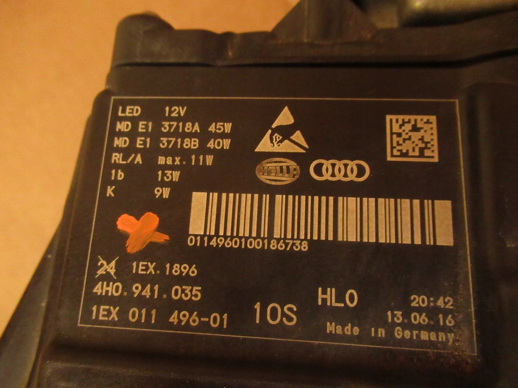 фото №9, Audi a8 d4 lift лампа full led matrix ліва 4h0941035