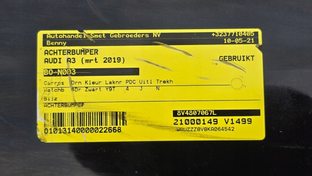 фото №12, Бампер задня kompletny pdc джгут audi a3 8v sportback lift 8v4807511l qq