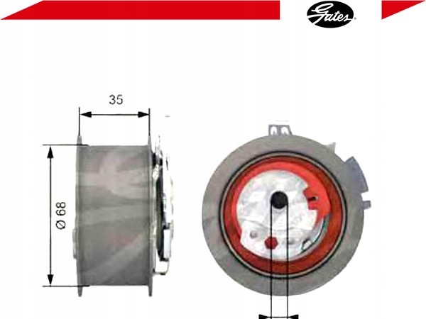 фото №2, Ролик натягувача ремінь розподільного валу [gates]