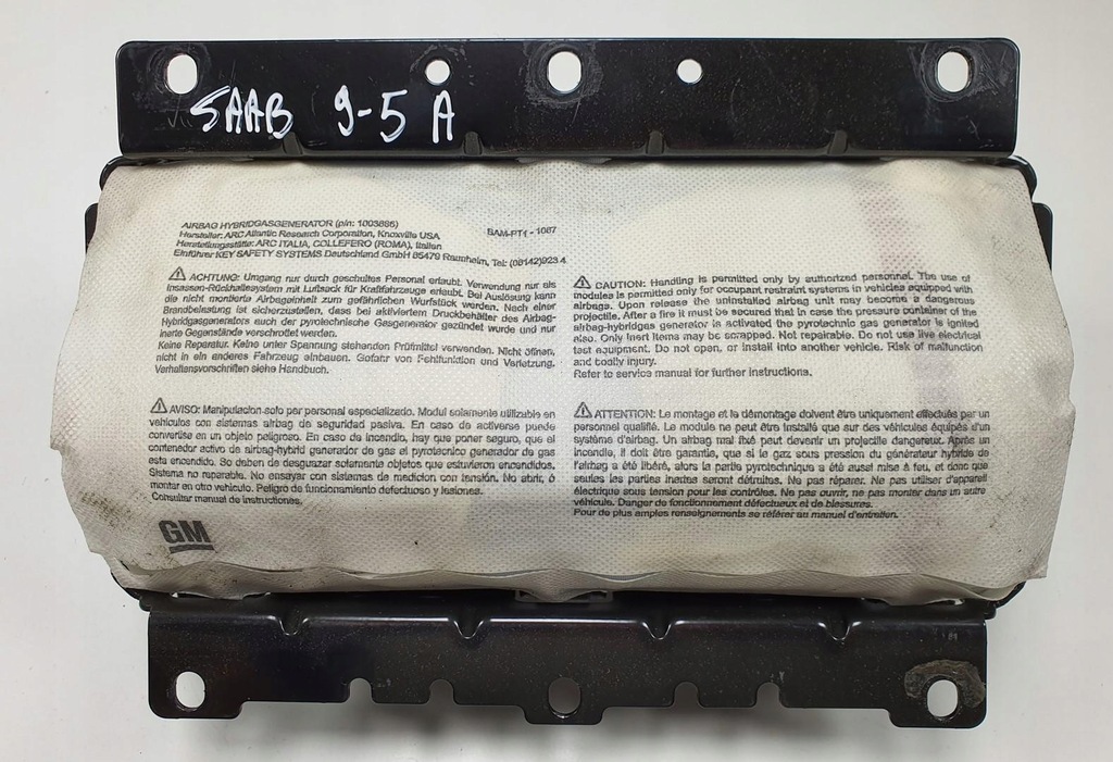 фото №1, Подушка подушка безопасности пассажира saab 9-5 95 12757093