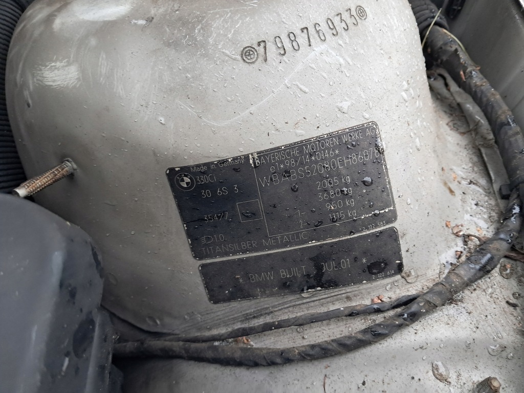 фото №7, Накладка ліва нижня поріг zew titansilber 8 233 435 bmw e46 cabrio coupe