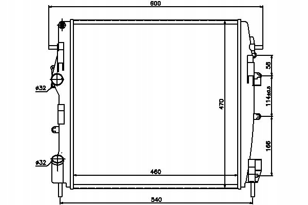 фото №2, Радиатор двигателя nissan kubistar renault kangoo k
