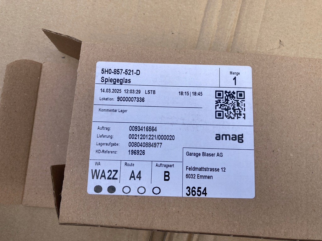 фото №6, Vw golf 8 вкладыш зеркало левый orygi.