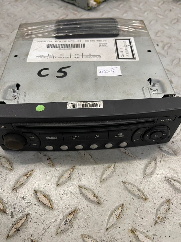 фото №2, Радіо заводський cd citroen c5 iii 9666968077