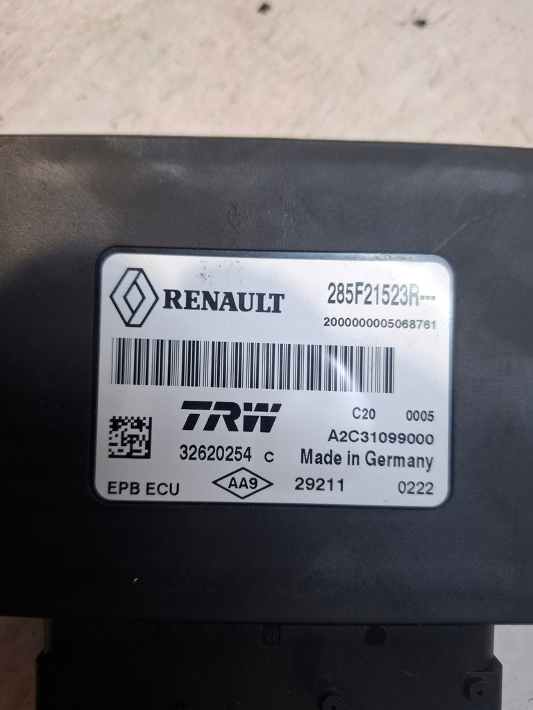 фото №3, Модуль тормоза ручного renault scenic megane iii