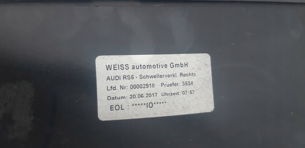 фото №7, Audi rs5 b9 8w6 поріг молдинг накладка поріг права