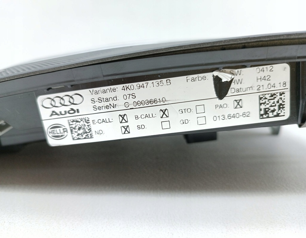 фото №6, Лампа освещение кабины sos s-line audi a7 c8 4k0947135b