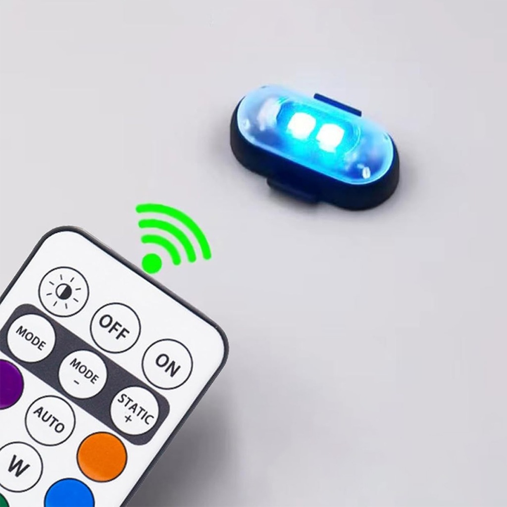 4x бездротові stroboskopowe led rgb світло 8 кольорів до автомобіля мотоцикла Оригінал