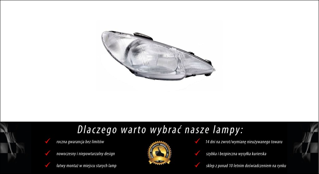 фото №2, Лампа права do peugeot 206 1998-2003 хром
