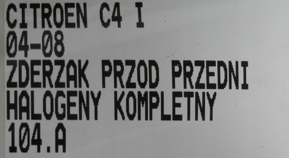 104.zderzak перед передний citroen c4 04-08 противотуманная фара с Разборки
