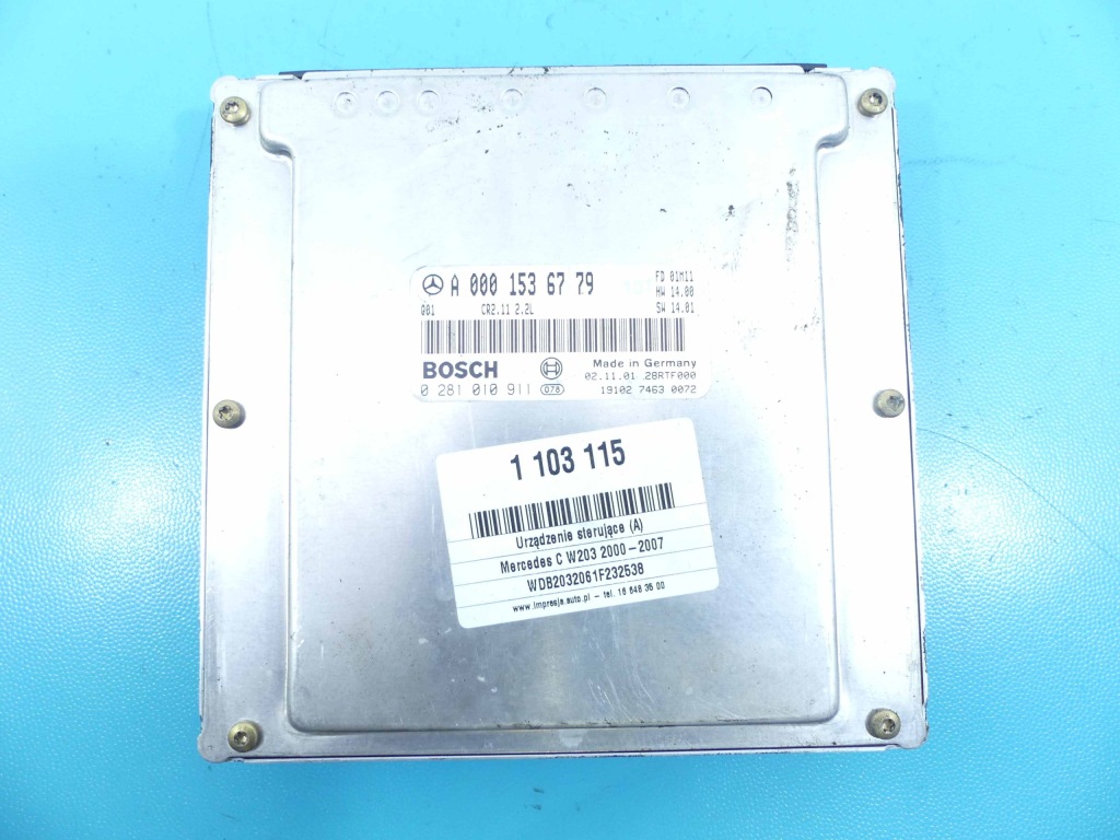 фото №1, Бортовий комп'ютер mercedes w203 0281010911 2.2 cdi