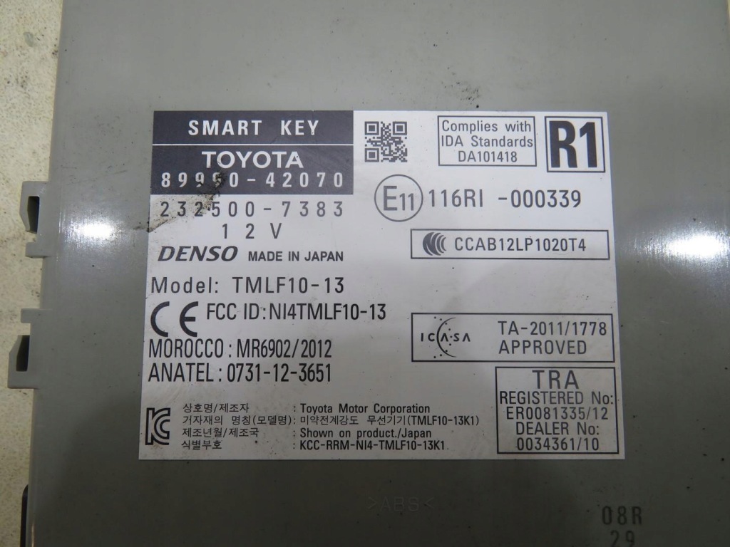 Модуль smart key toyota rav 4 iv 89990-42070 с Разборки