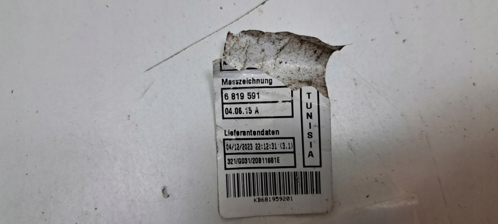 Mini cooper f60 жгут трубопровод бампер перед 6819592 Недорого