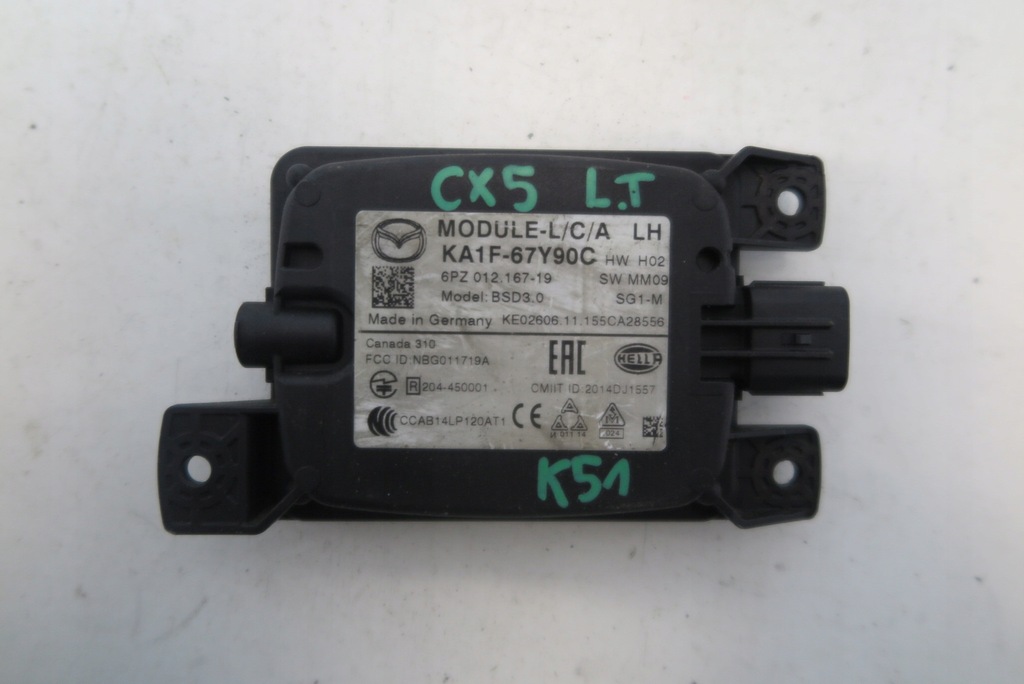 фото №1, Радар ассистент мертвого pola левый задняя mazda cx-5 ka1f-67y90c