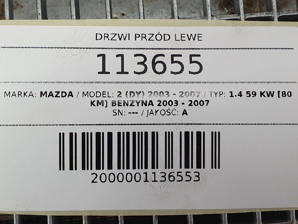 фото №15, Двері перед przedie ліва mazda 2 dy europa 33t