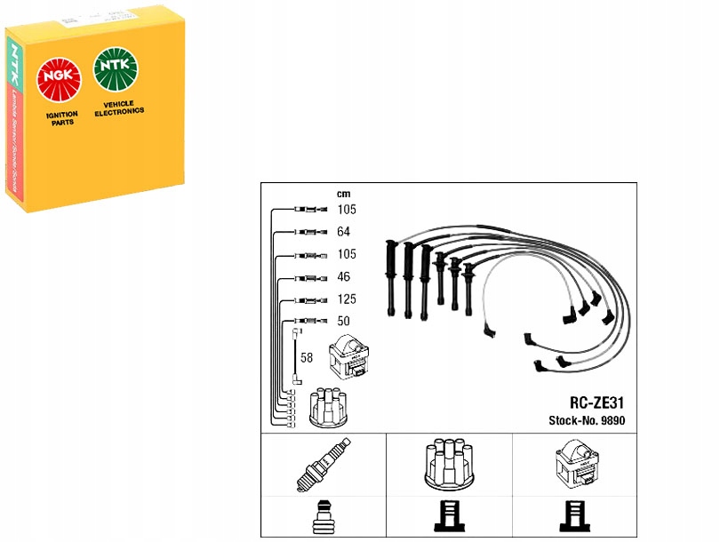 фото №1, Ngk дроти запалювання mazda xedos 6 2.0 v6 ca