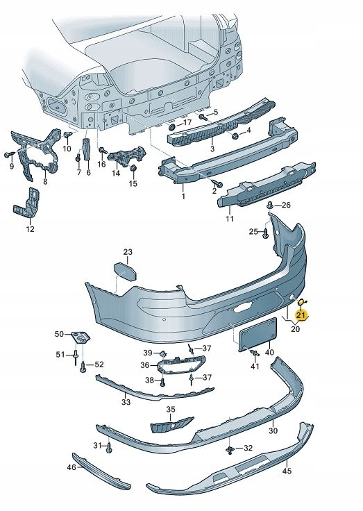 фото №1, Заглушка проушина фаркоп бампера vw arteon aso