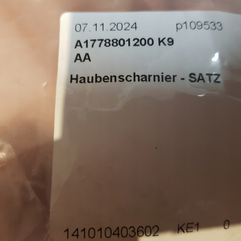 фото №1, Mercedes w177 w118 w243 w247 петля петли капот a1778801200 a1778801100