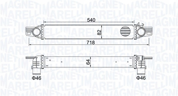 фото №1, Радіатор повітря наддувний magneti marelli 351319204360