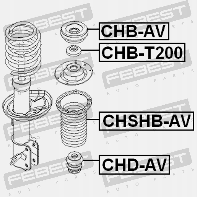 фото №14, Защита амортизатора передний febest chshb-av