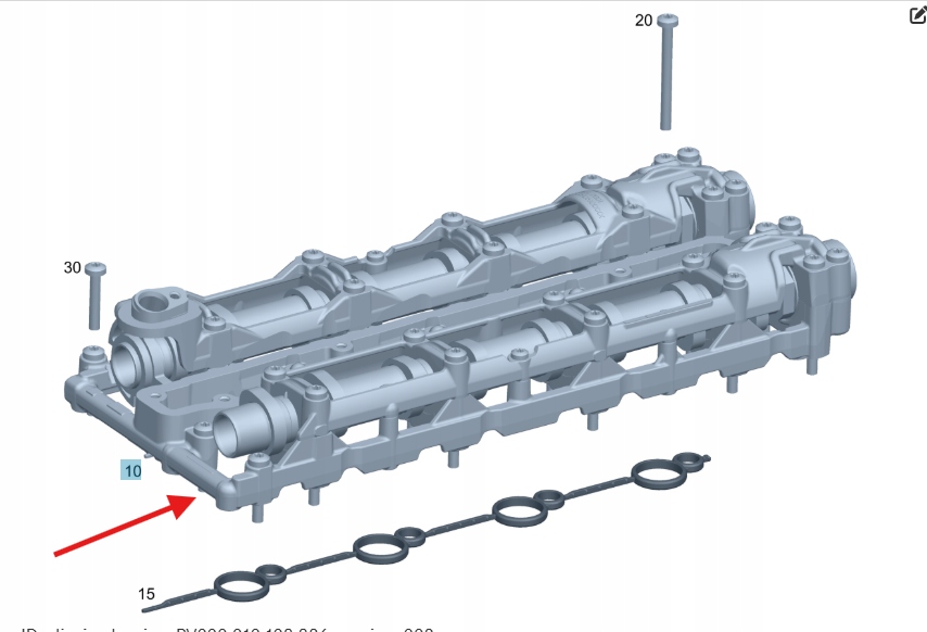 фото №1, Корпус валы распределительного вала дизель m654 mercedes оригинальный номер a6540502500