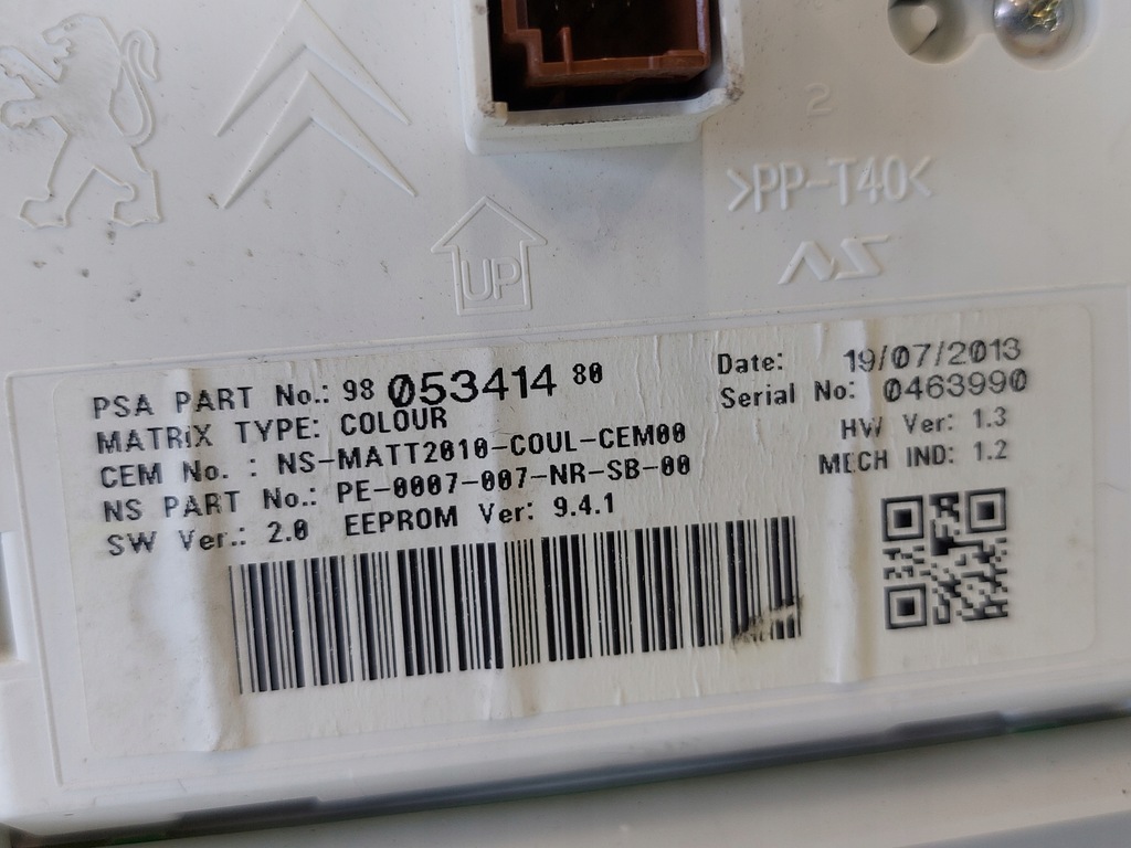 фото №11, Счетчик приборная панель peugeot 2008 2013r 1.6 hdi 9805341480