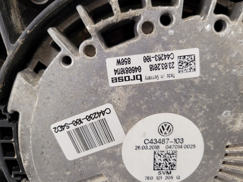 фото №8, Vw t6 transportr multivan 7e 850w вентилятор корпус вентилятора