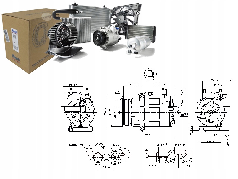 фото №12, Nissens компресор кондиціонера ford tourneo custom v362 transit