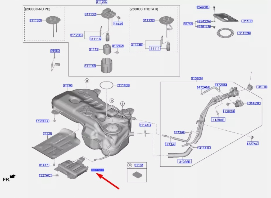 фото №11, Kia sportage v tucson iv 2020- фильтр угольный паров топлива 31420-n7000 оригинальный номер
