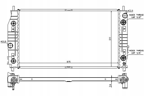 фото №12, Радиатор двигателя chevrolet lhs 98- 2.7 i v6 24v