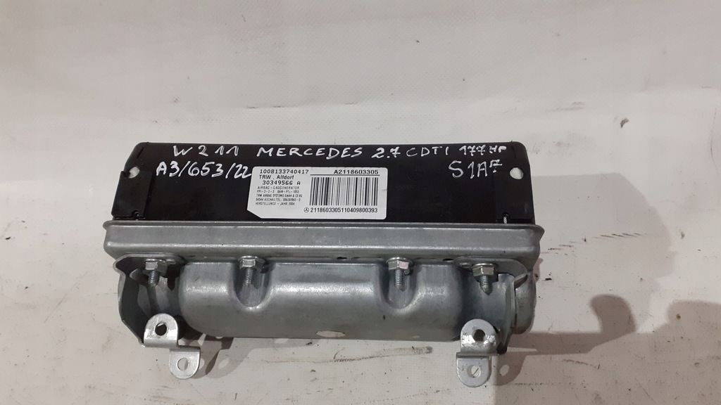 фото №1, Mercedes w211 подушка безопасности пассажира подушка