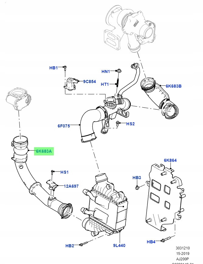фото №8, Nowa труба інтеркулер new evoque 2.0 2019 2020 2021- lk726k863aa lr126504