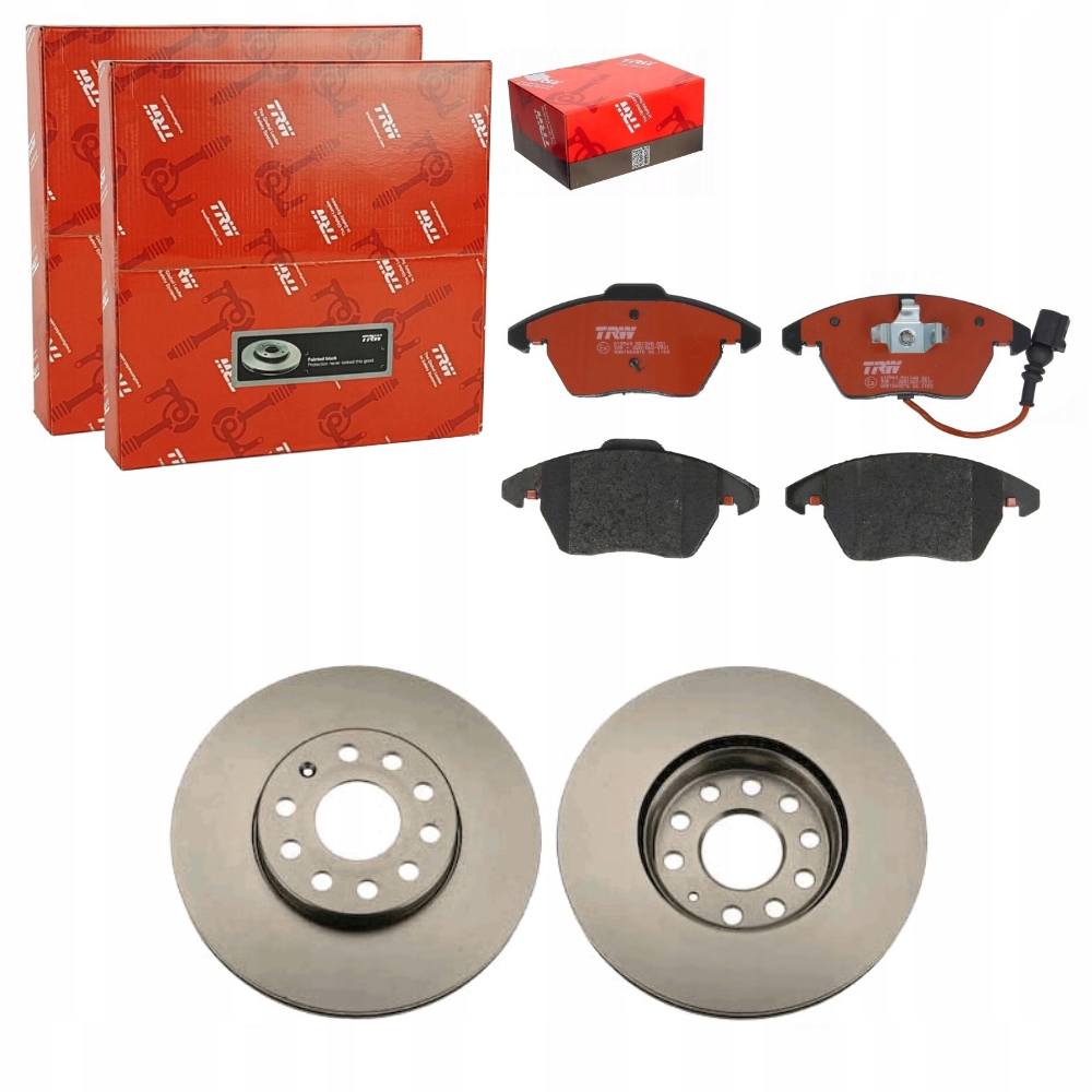 фото №1, Trw dtec гальмівні диски+ гальмівні колодки перед skoda superb ii yeti