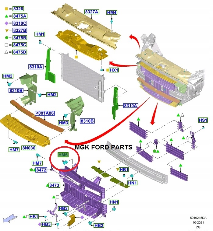 фото №7, Штифт крепления верхнего жалюзи mustang 2148391