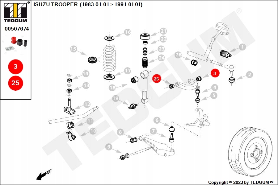 фото №15, Tedgum 00507674 підшипниковий вузол, важіль