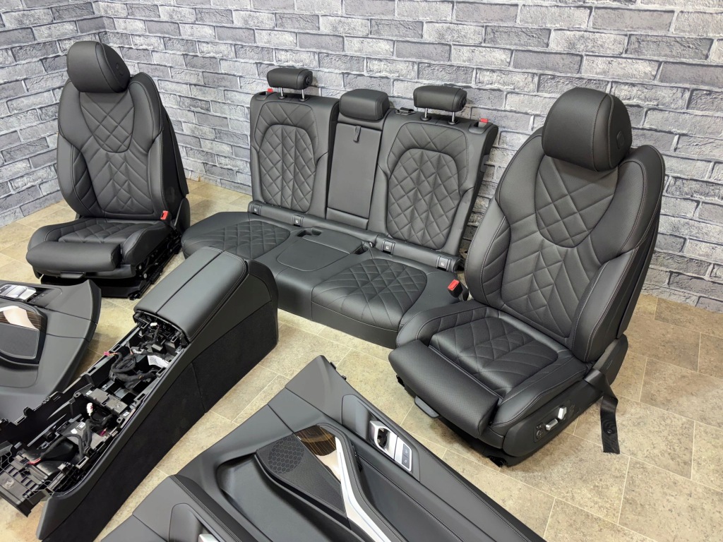 фото №8, Bmw x5 g05 салон сиденья заднее сиденье обшивки m-pakiet кожа с подогревом schwarz